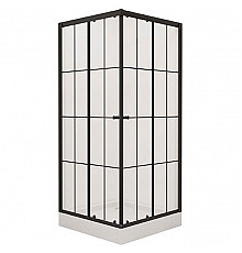 Душевой уголок Niagara NG-0180-14 80х80 профиль Черный стекло прозрачное с принтом