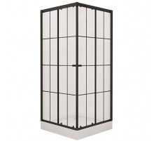 Душевой уголок Niagara NG-0190-14 90х90 профиль Черный стекло прозрачное с принтом