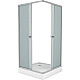 Купить Душевой уголок Niagara Eco 100х100 NG-010-14Q профиль Матовый хром стекло матовое в магазине сантехники Santeh-Crystal.ru
