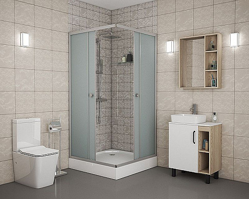 Santeh-Crystal.ru: Душевой уголок Niagara Eco 100х100 NG-010-14Q профиль Матовый хром стекло матовое Купить Душевой уголок Niagara Eco 100х100 NG-010-14Q профиль Матовый хром стекло матовое в магазине сантехники Santeh-Crystal.ru