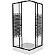 Заказать Душевой уголок Niagara Eco 100х100 NG-010-14Q Black профиль Черный стекло с рисунком в магазине сантехники Santeh-Crystal.ru