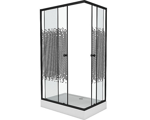 Santeh-Crystal.ru: Душевой уголок Niagara Eco 120х80 NG-012-14Q Black профиль Черный стекло с рисунком Купить Душевой уголок Niagara Eco 120х80 NG-012-14Q Black профиль Черный стекло с рисунком в магазине сантехники Santeh-Crystal.ru