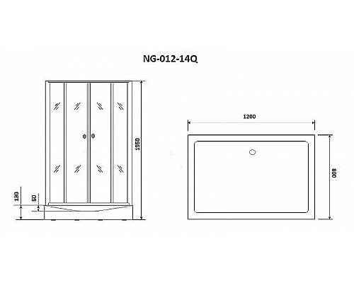 Santeh-Crystal.ru: Душевой уголок Niagara Eco 120х80 NG-012-14Q Black профиль Черный стекло с рисунком Купить Душевой уголок Niagara Eco 120х80 NG-012-14Q Black профиль Черный стекло с рисунком в магазине сантехники Santeh-Crystal.ru