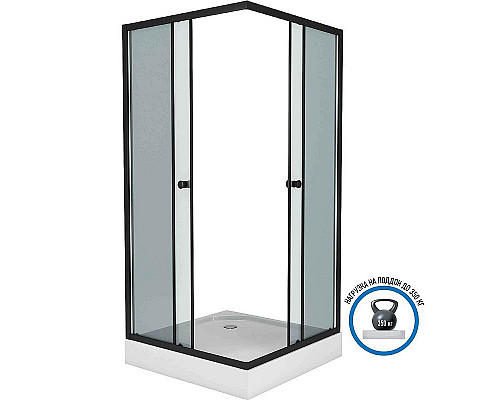 Santeh-Crystal.ru: Душевой уголок Niagara Eco 100х100 NG-010-14QT профиль Черный стекло тонированное Заказать Душевой уголок Niagara Eco 100х100 NG-010-14QT профиль Черный стекло тонированное в магазине сантехники Santeh-Crystal.ru