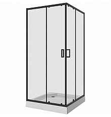 Душевой уголок Niagara Nova NG-6809-08 BLACK 100х100 профиль Черный стекло прозрачное