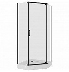 Душевой уголок Niagara Nova 100х100 NG-6834-08 BLACK профиль Черный стекло прозрачное