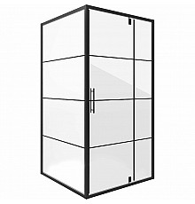 Душевой уголок Niagara Nova 100х100 NG-0200-08 BLACK профиль Черный стекло прозрачное