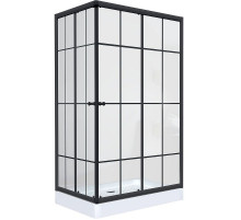 Душевой уголок Niagara Nova 100х80 NG-0118-14 профиль Черный стекло прозрачное