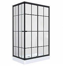 Душевой уголок Niagara Nova 100х80 NG-0118-14 профиль Черный стекло прозрачное