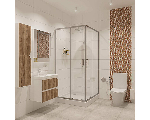 Купить Душевой уголок Niagara Nova 80х80 NG-6688-08 профиль Хром стекло прозрачное в магазине сантехники Santeh-Crystal.ru