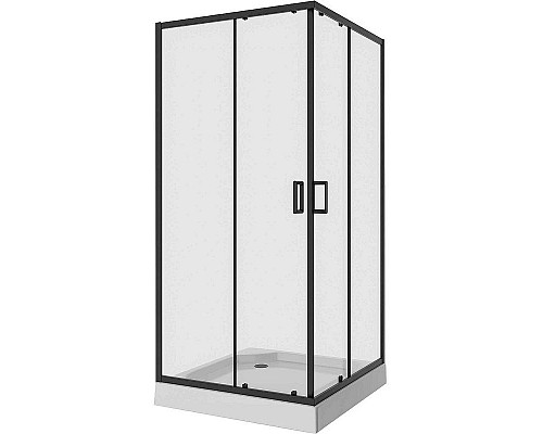 Купить Душевой уголок Niagara Nova 80х80 NG-6888-08 BLACK профиль Черный стекло прозрачное в магазине сантехники Santeh-Crystal.ru