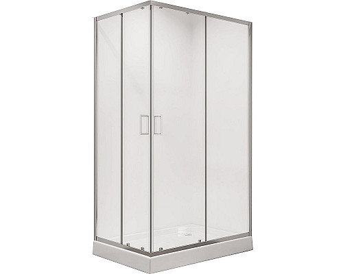 Купить Душевой уголок Niagara Nova 100х80 NG-6681-08 профиль Хром стекло прозрачное в магазине сантехники Santeh-Crystal.ru