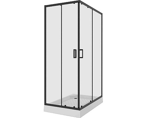 Заказать Душевой уголок Niagara Nova 100х80 NG-6881-08 BLACK профиль Черный стекло прозрачное в магазине сантехники Santeh-Crystal.ru