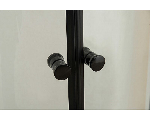 Приобрести Душевой уголок Orange E01-100TB 100x100 профиль Черный стекло прозрачное в магазине сантехники Santeh-Crystal.ru