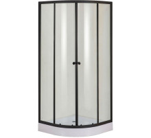 Душевой уголок Orange E01-100TB 100x100 профиль Черный стекло прозрачное