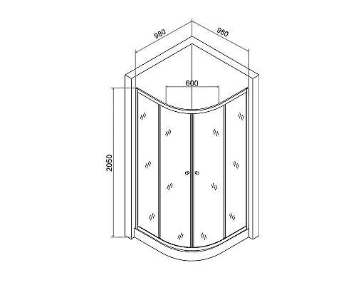 Приобрести Душевой уголок Orange E01-100TB 100x100 профиль Черный стекло прозрачное в магазине сантехники Santeh-Crystal.ru