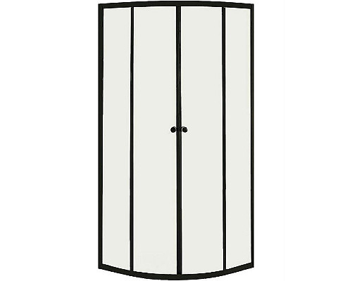 Купить Душевой уголок Orange E01-090TB/G 90x90 профиль Черный стекло прозрачное в магазине сантехники Santeh-Crystal.ru