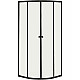 Купить Душевой уголок Orange E01-090TB/G 90x90 профиль Черный стекло прозрачное в магазине сантехники Santeh-Crystal.ru