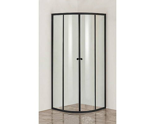 Купить Душевой уголок Orange E01-090TB/G 90x90 профиль Черный стекло прозрачное в магазине сантехники Santeh-Crystal.ru