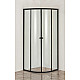 Купить Душевой уголок Orange E01-090TB/G 90x90 профиль Черный стекло прозрачное в магазине сантехники Santeh-Crystal.ru