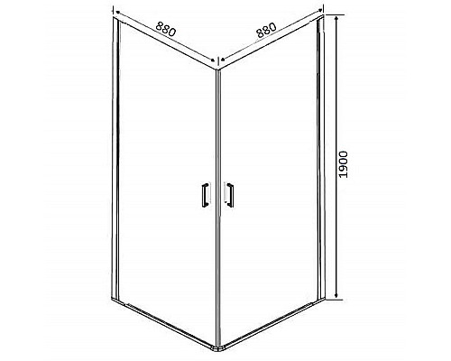 Купить Душевой уголок Orange E04-090TCR 90x90 профиль Хром стекло прозрачное в магазине сантехники Santeh-Crystal.ru