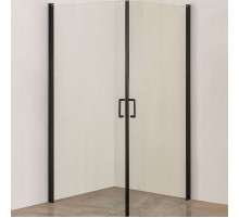 Душевой уголок Orange E04-100TB 100x100 профиль Черный стекло прозрачное