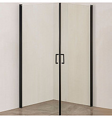 Душевой уголок Orange E04-100TB 100x100 профиль Черный стекло прозрачное