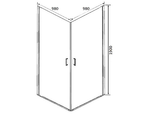 Приобрести Душевой уголок Orange E04-100TB 100x100 профиль Черный стекло прозрачное в магазине сантехники Santeh-Crystal.ru