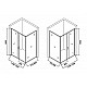 Приобрести Душевой уголок Orange 120x90 E23-12090TB профиль Черный стекло прозрачное в магазине сантехники Santeh-Crystal.ru