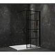 Купить Душевая перегородка Paini 100 Walk-In 100G профиль Черный матовый стекло прозрачное с рисунком в магазине сантехники Santeh-Crystal.ru