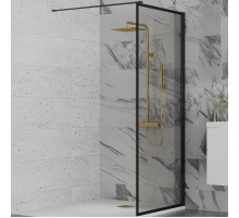 Душевая перегородка Paini 80 Walk-In 80F профиль Черный матовый стекло прозрачное