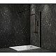 Купить Душевая перегородка Paini 80 Walk-In 80C профиль Черный матовый стекло прозрачное в магазине сантехники Santeh-Crystal.ru