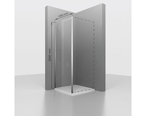 Заказать Душевая стенка RGW Z-050-3 100 352253100-11 профиль Хром стекло прозрачное в магазине сантехники Santeh-Crystal.ru