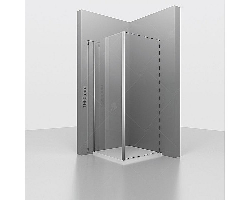 Купить Душевая стенка RGW Z-050-2 90 352205209-11 профиль Хром стекло прозрачное в магазине сантехники Santeh-Crystal.ru