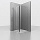 Купить Душевая стенка RGW Z-050-3-B 90 352205309-14 профиль Черный стекло прозрачное в магазине сантехники Santeh-Crystal.ru