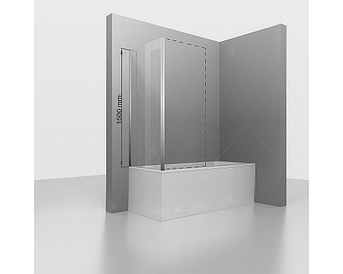 Купить Боковая стенка для шторки на ванну RGW Z-052 80 35225208-21 профиль Хром стекло матовое-сатинат в магазине сантехники Santeh-Crystal.ru
