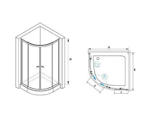 Приобрести Душевой уголок RGW Classic CL-51 80x80 04095188-11 профиль Хром стекло прозрачное в магазине сантехники Santeh-Crystal.ru