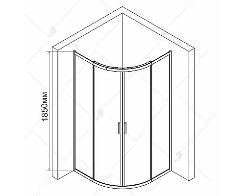 Купить Душевой уголок RGW Classic CL-53 80х80 06095388-11 профиль Хром стекло прозрачное в магазине сантехники Santeh-Crystal.ru