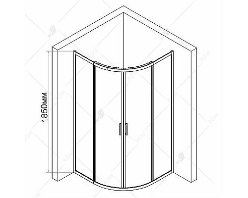 Заказать Душевой уголок RGW Classic CL-53-B 90х90 06095399-14 профиль Черный стекло прозрачное в магазине сантехники Santeh-Crystal.ru