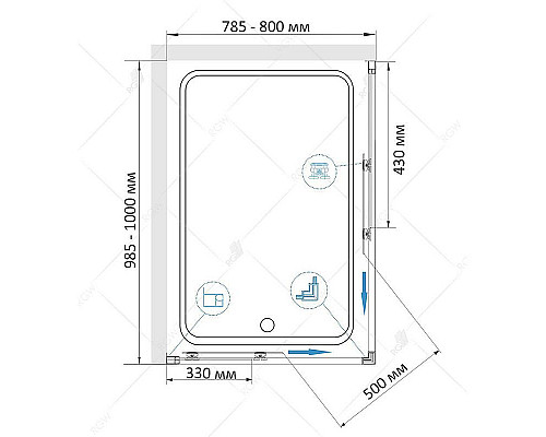 Заказать Душевой уголок RGW Classic CL-44 100х80 32094480-11 профиль Хром стекло прозрачное в магазине сантехники Santeh-Crystal.ru
