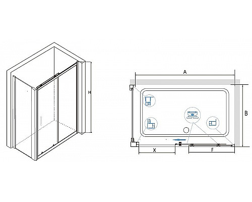 Заказать Душевой уголок RGW Classic CL-48 150x90 32094895-011 профиль Хром стекло прозрачное в магазине сантехники Santeh-Crystal.ru