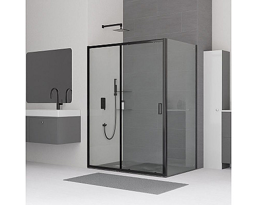 Купить Душевой уголок RGW Classic CL-48B 150x80 32094885-014 профиль Черный матовый стекло прозрачное в магазине сантехники Santeh-Crystal.ru