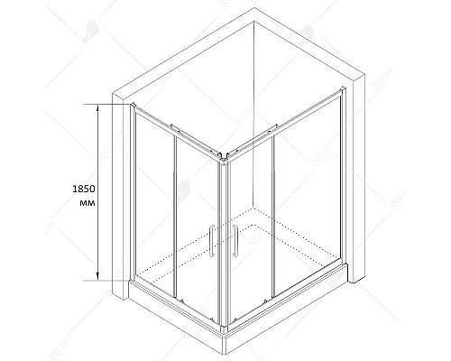 Приобрести Душевой уголок RGW Classic CL-44B 100х80 32094480-14 профиль Черный стекло прозрачное в магазине сантехники Santeh-Crystal.ru