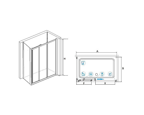 Заказать Душевой уголок RGW Classic CL-30 80x80 04093088-011 профиль Хром стекло прозрачное в магазине сантехники Santeh-Crystal.ru