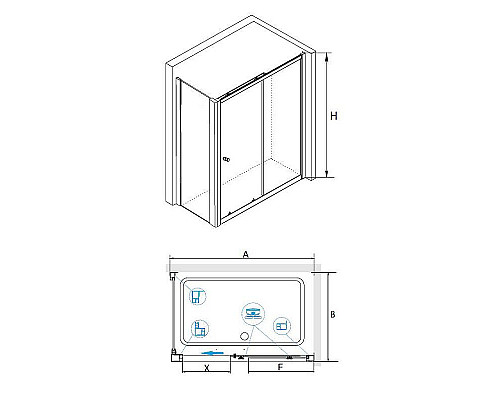 Заказать Душевой уголок RGW Classic CL-45 120x80 04094528-011 профиль Хром стекло прозрачное в магазине сантехники Santeh-Crystal.ru