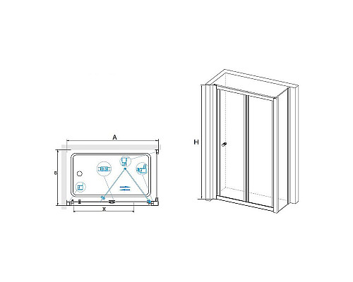 Приобрести Душевой уголок RGW Classic CL-41 90x80 04094198-011 профиль Хром стекло прозрачное в магазине сантехники Santeh-Crystal.ru