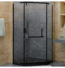 Душевой уголок RGW Hotel HO-081-B 100х100 350608100-24 профиль Черный стекло матовое-сатинат