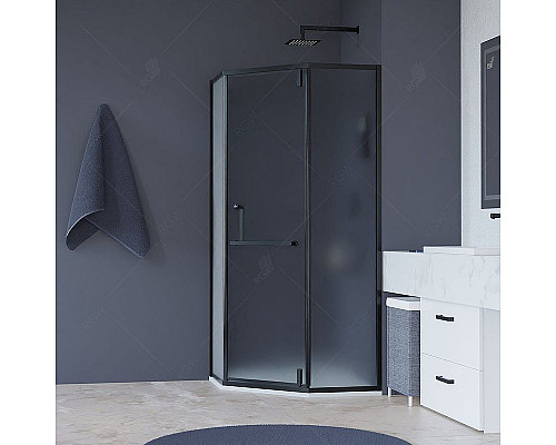 Santeh-Crystal.ru: Душевой уголок RGW Hotel HO-084B 100х100 350608400-24 профиль Черный стекло матовое-сатинат Купить Душевой уголок RGW Hotel HO-084B 100х100 350608400-24 профиль Черный стекло матовое-сатинат в магазине сантехники Santeh-Crystal.ru