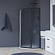 Купить Душевой уголок RGW Hotel HO-084B 100х100 350608400-24 профиль Черный стекло матовое-сатинат в магазине сантехники Santeh-Crystal.ru
