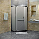Купить Душевой уголок RGW Hotel HO-084B 100х100 350608400-24 профиль Черный стекло матовое-сатинат в магазине сантехники Santeh-Crystal.ru